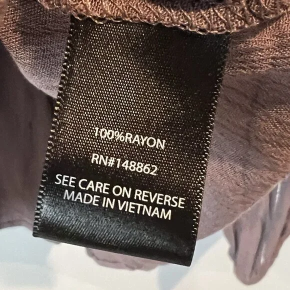 Torrid Crinkle Gauze Lurex Peasant Blouse Womens Size 3x Button Up L/S NWT - Picture 6 of 10